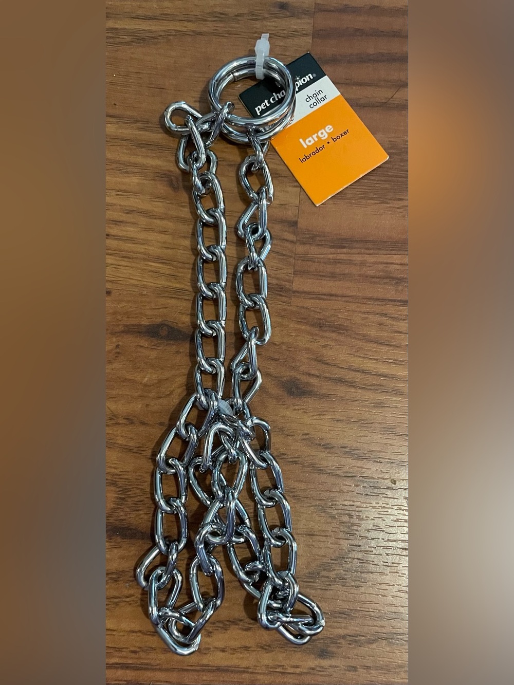 Champion Silver Large Choke Chain Dog Training Collar New